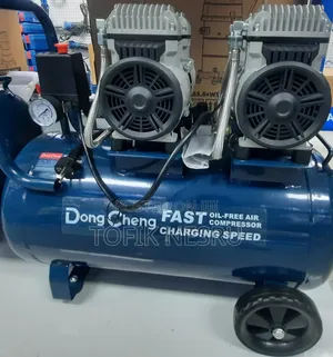Oil Free Air Compressor Dongcheng Deble Moter Power 1200w×2 50l