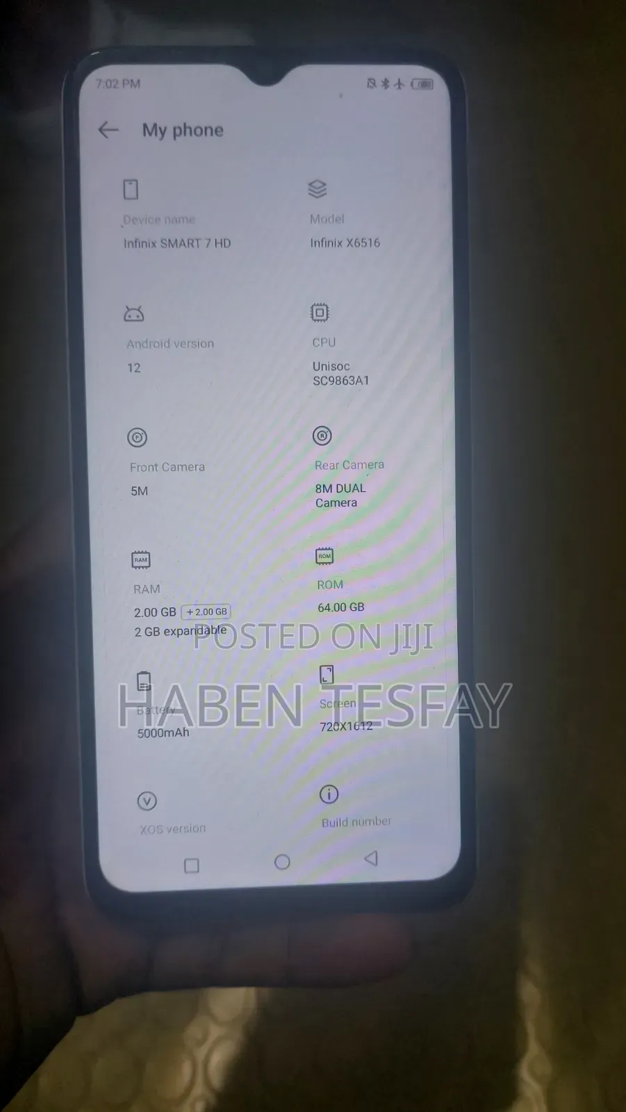 Infinix Smart 7 HD 64 GB White