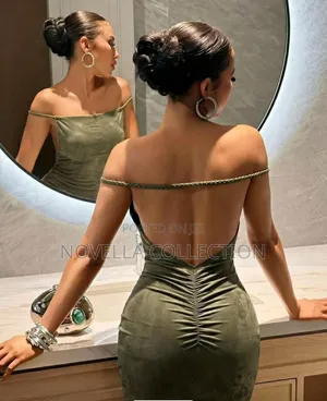 Women's Shimmering Ice Silk Olive Green Mini Dress, Vacation Outfit