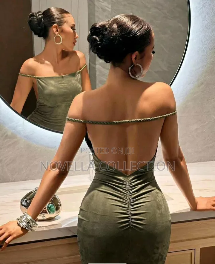 Women's Shimmering Ice Silk Olive Green Mini Dress, Vacation Outfit