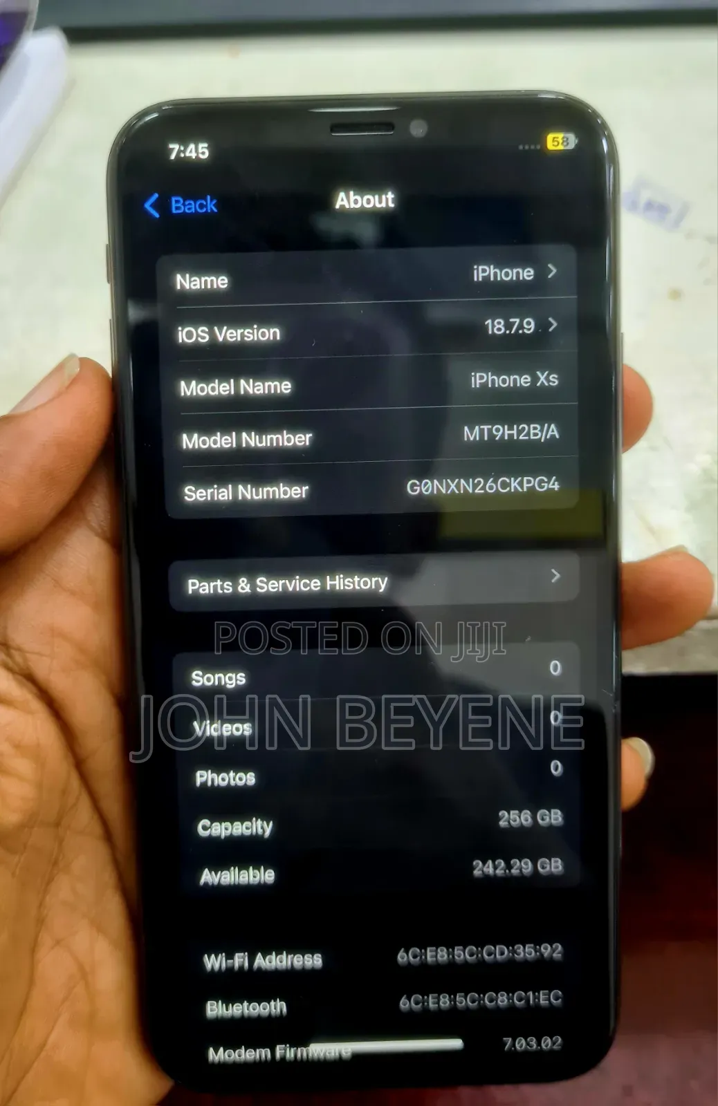 Apple iPhone XS 256 GB Gray