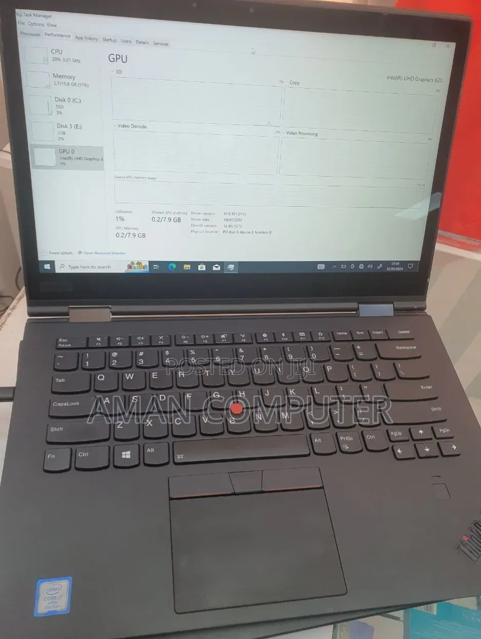 New Laptop Lenovo ThinkPad X1 Yoga 16GB Intel Core i7 SSD 512GB