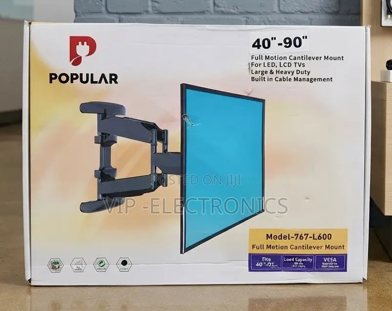 Popular Full Motion Cantilever TV Mount 40–90”inch– Model 767-L600