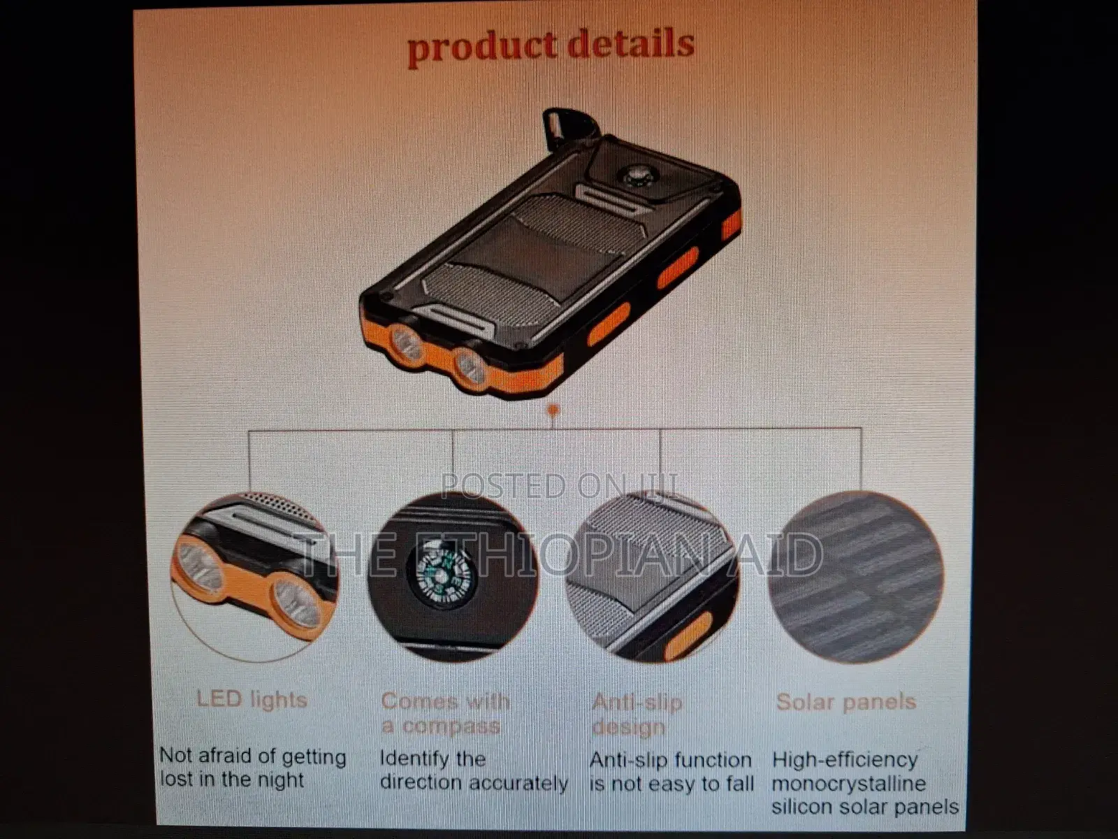 Solar Powered Power Bank