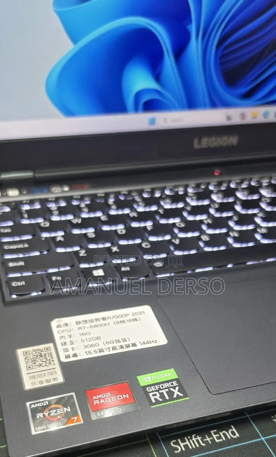 New Laptop Lenovo Legion 5 16GB AMD Ryzen 7 SSD 512GB