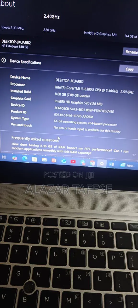 Laptop HP EliteBook 840 8GB Intel Core i7 HDD 1T