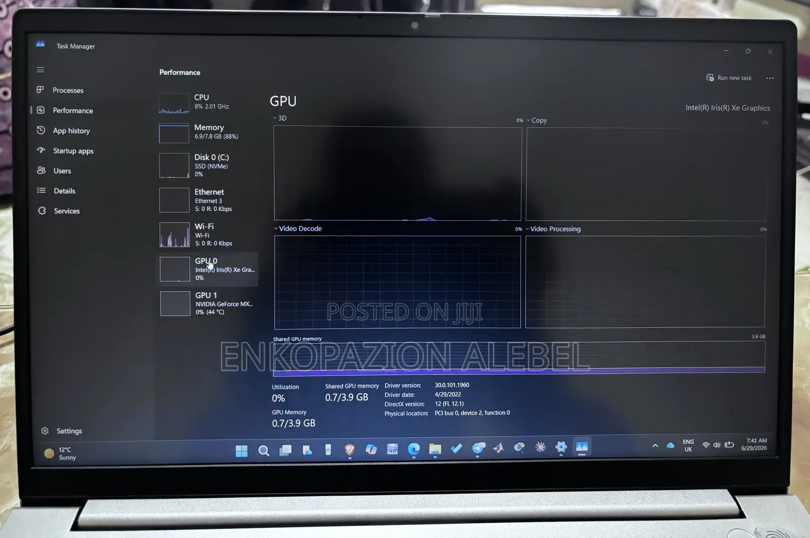 Laptop Lenovo ThinkBook 15 8GB Intel Core i7 SSD 512GB