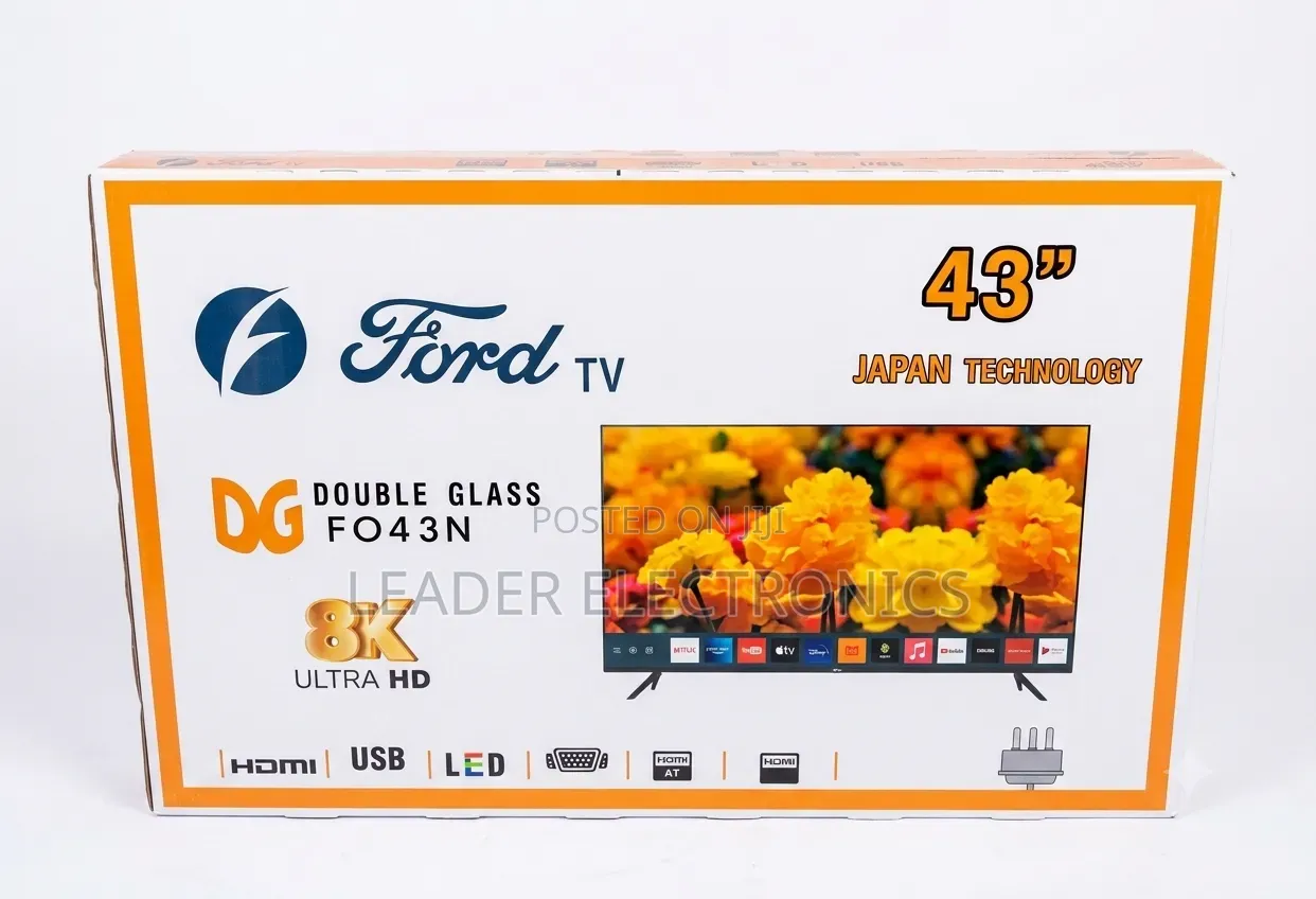 Ford TV 43" Smart Android TV Double Glass TV Free Delivery Available