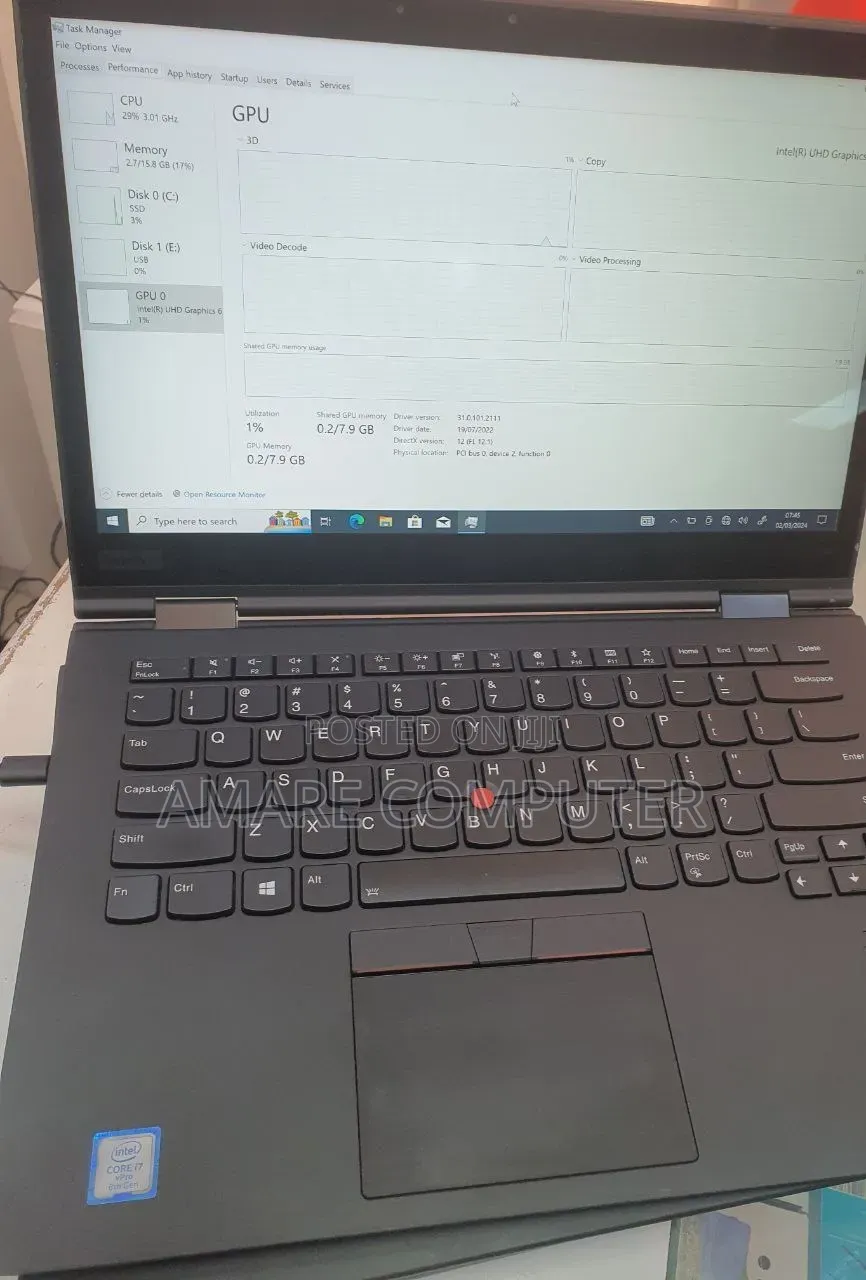 New Laptop Lenovo ThinkPad X1 Yoga 16GB Intel Core i7 SSD 512GB
