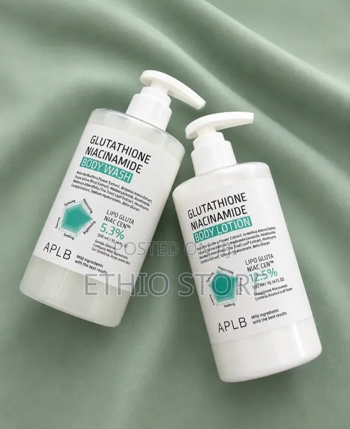 APLB Glutathione Niacinamide Body Wash and Lotion