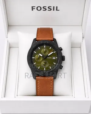 Fossil Mens Leather Strap Watch