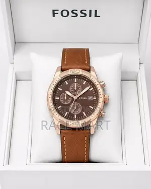 Fossil Mens Leather Strap Watch