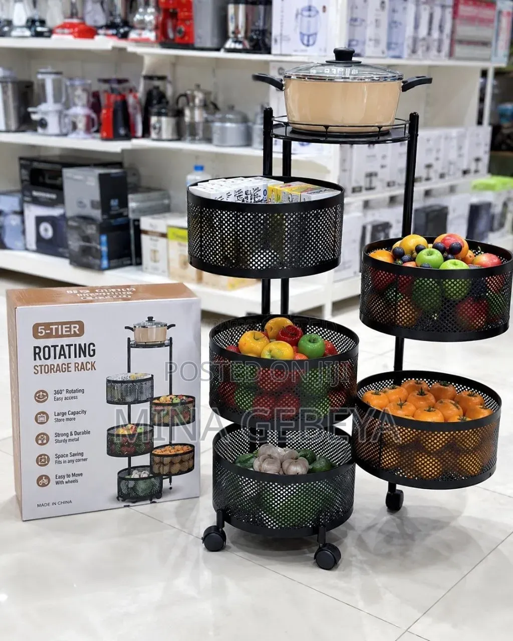 5 Layer Moveable Kitchen Storage Rack