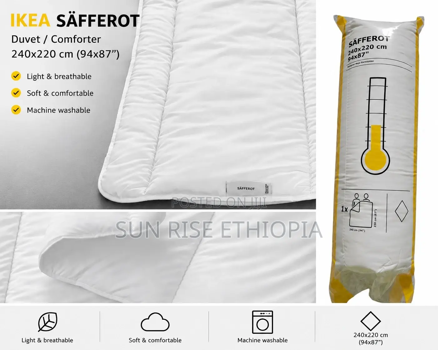 Ikea Duvet Inserts 240 by 220 Cm