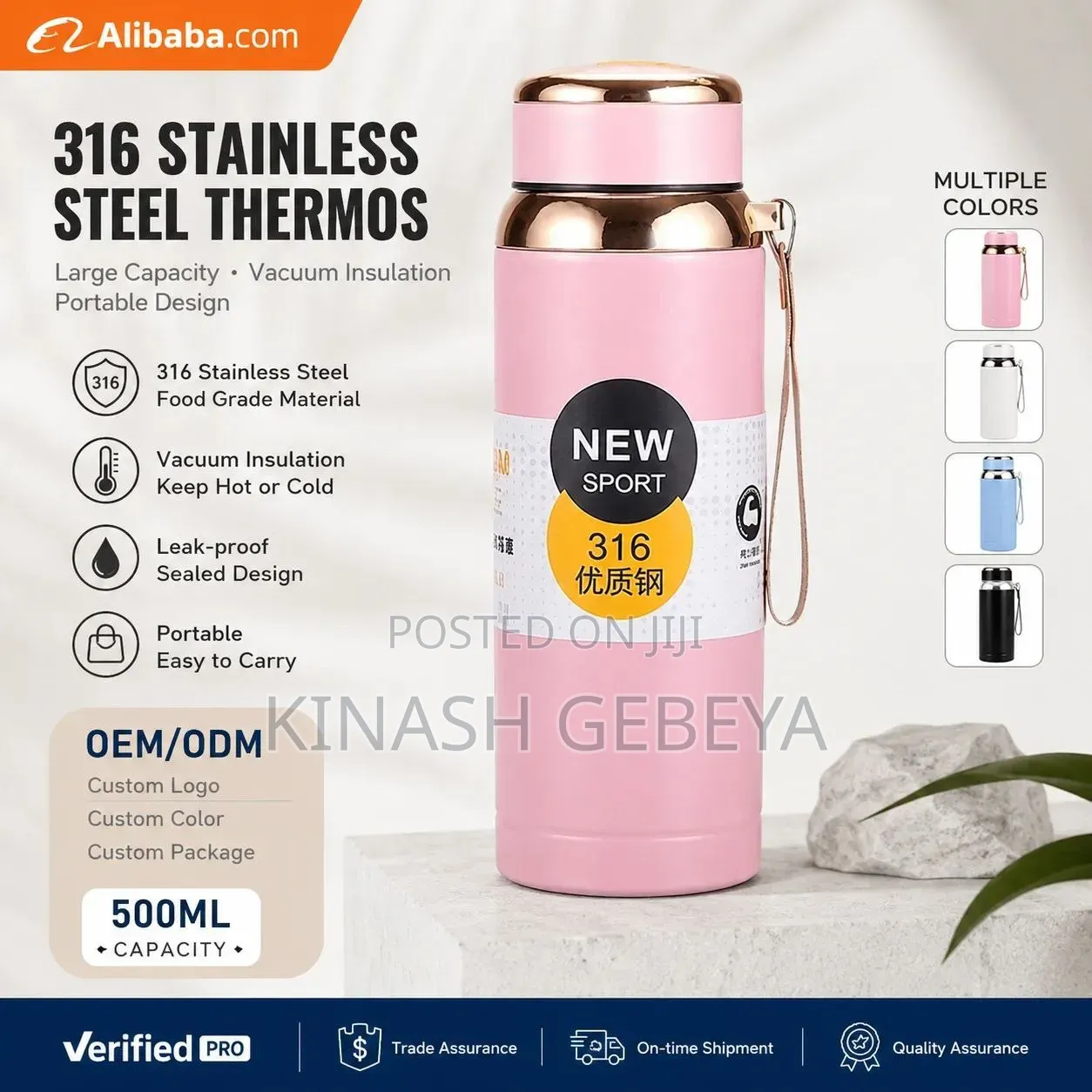 Stainless Steel Vacuum Insulated Water Bottles(800ml)