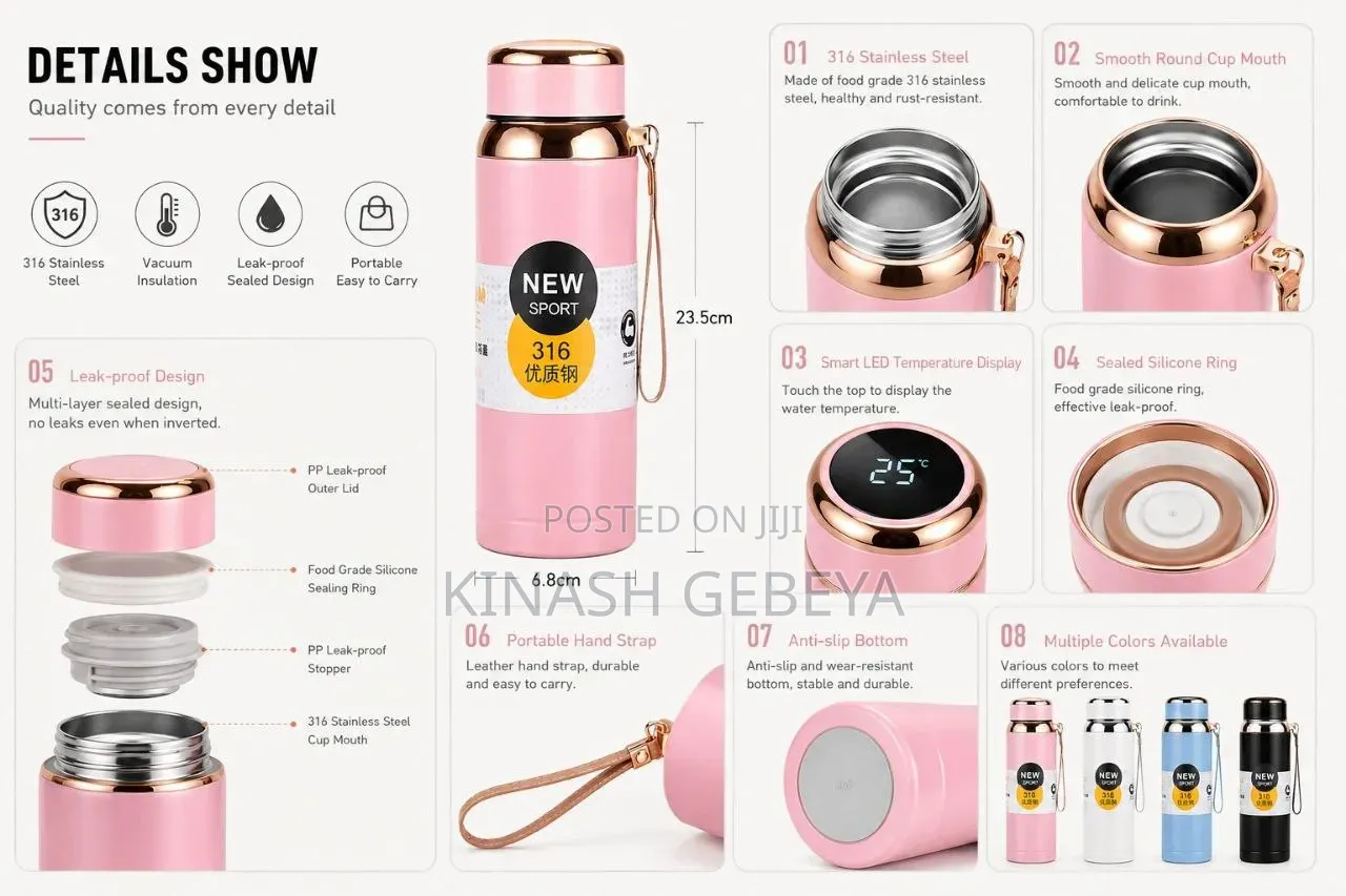 Stainless Steel Vacuum Insulated Water Bottles(800ml)