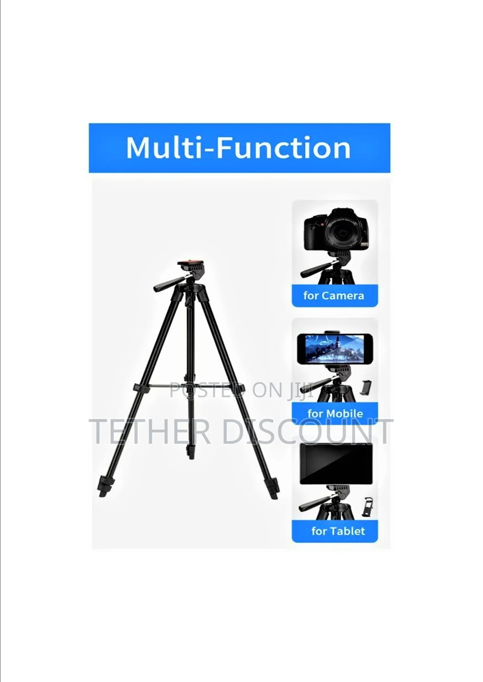 Jmar Tripod Portable and Flexible ባል 3 እግር ካሚራ መያዣ ቁመን መስተካከል የሚያስችል