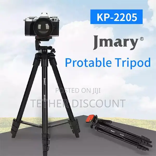 Jmar Tripod Portable and Flexible ባል 3 እግር ካሚራ መያዣ ቁመን መስተካከል የሚያስችል