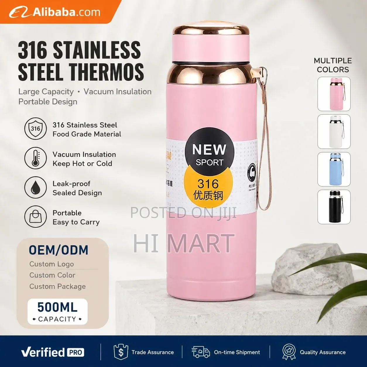800ml Stainless Steel Vacuum Insulated Water Bottle