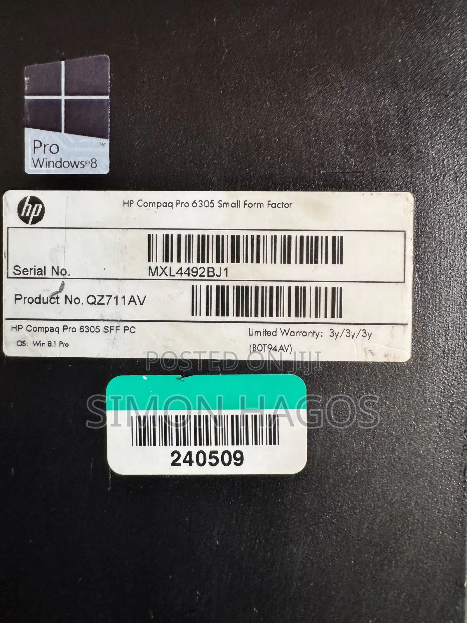 Desktop Computer HP 8GB AMD A8 HDD 500GB