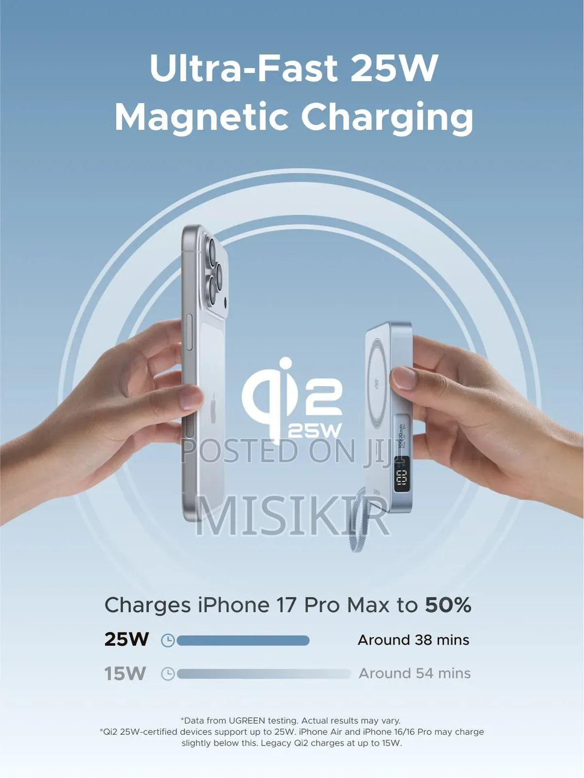 UGREEN MagFlow Magnetic Power Bank 10000mAh Qi2 25W