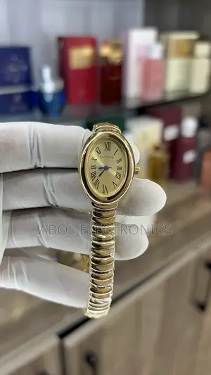 Elegant Oval Gold Women's Watch - Baignoire Style Vintage Look