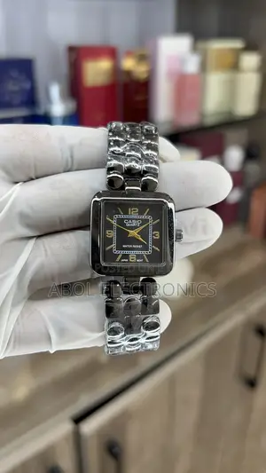 Casio Gunmetal Grey Women's Quartz Watch - Square Black Dial