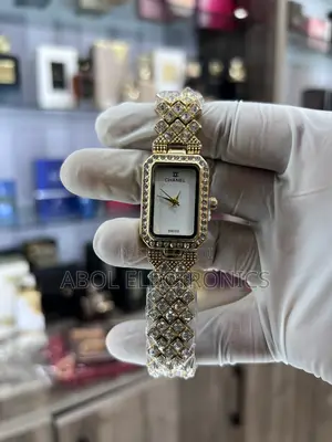 Chanel Gold Women's Quartz Watch - Diamond Bezel Iced-Out Diamond
