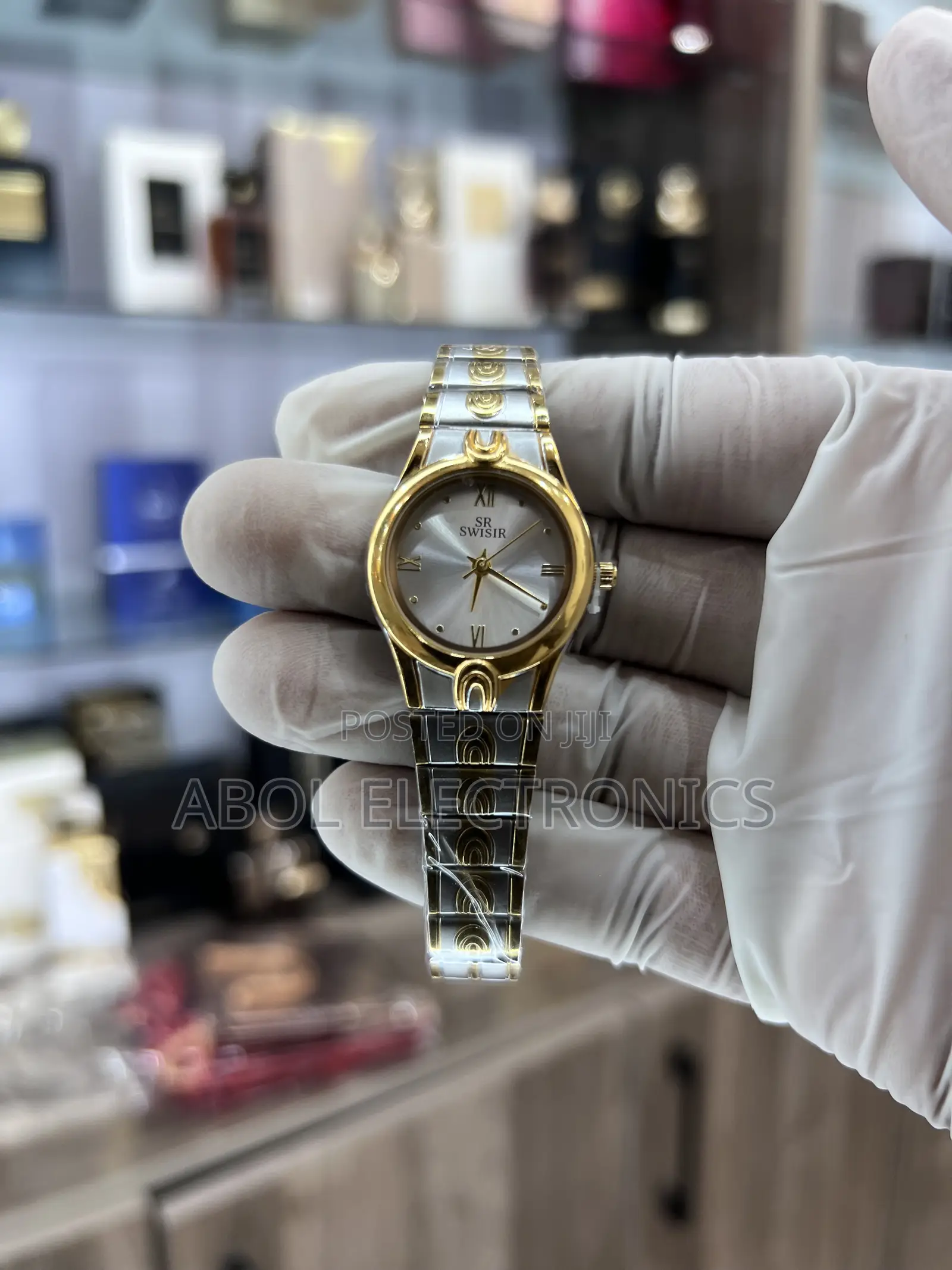 SR SWISIR Two-Tone Women's Quartz Watch - Silver Dial Gold Accents