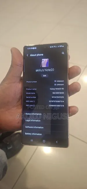 Samsung Galaxy Note 20 5G 256 GB Bronze
