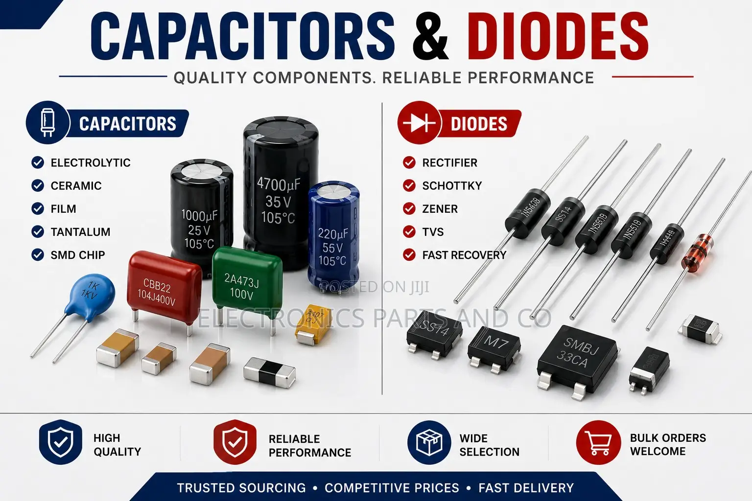 ANY Capacitor and Diodes