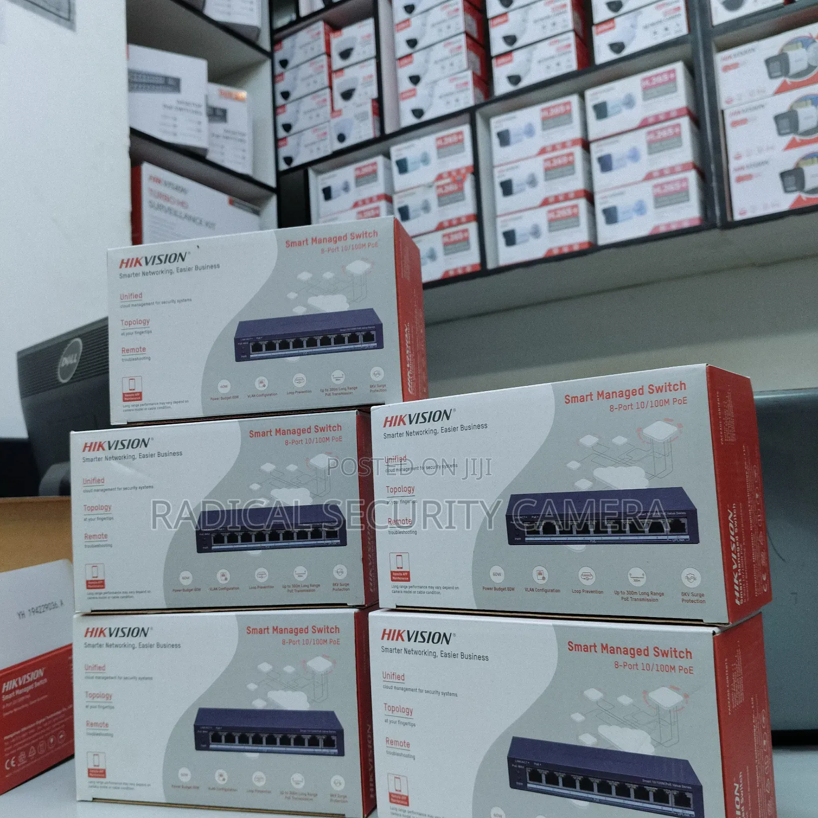 8 Port PoE Switch 60W Smart Managed 10/100Mbps CCTV Network Switch