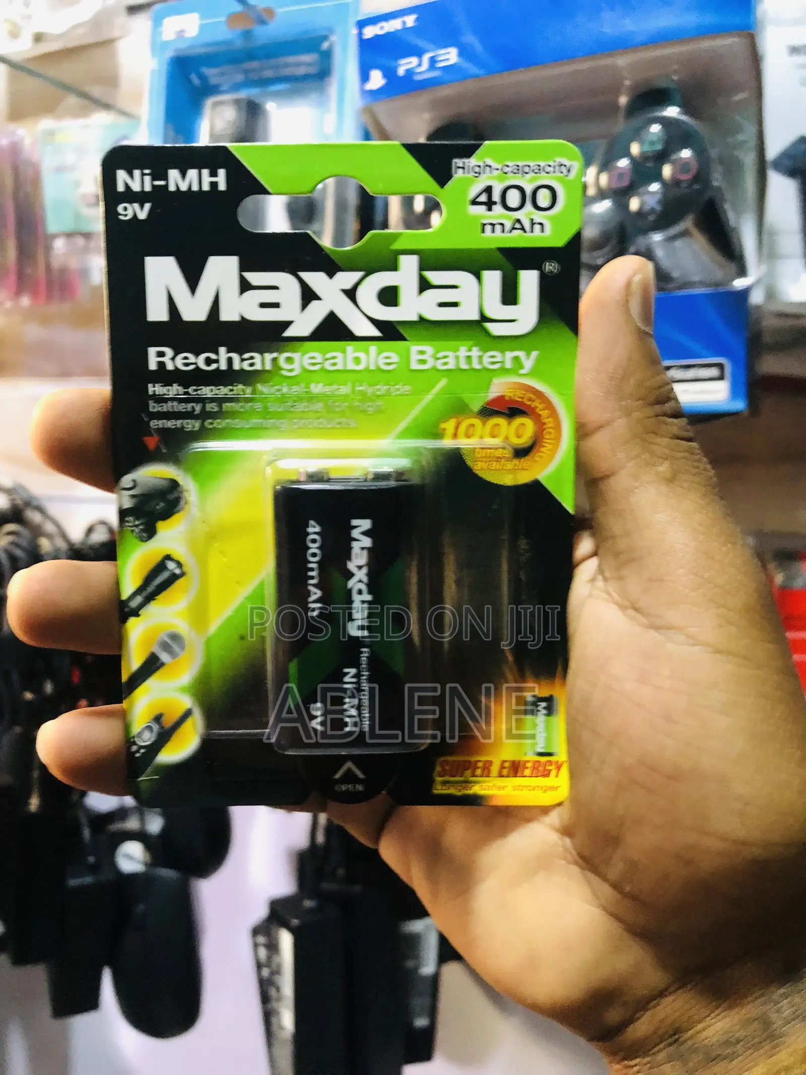 Maxday 9V 400mAh Ni-Mh Rechargeable Battery
