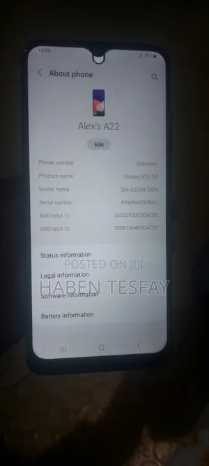 Samsung Galaxy A22 5G 64 GB Black