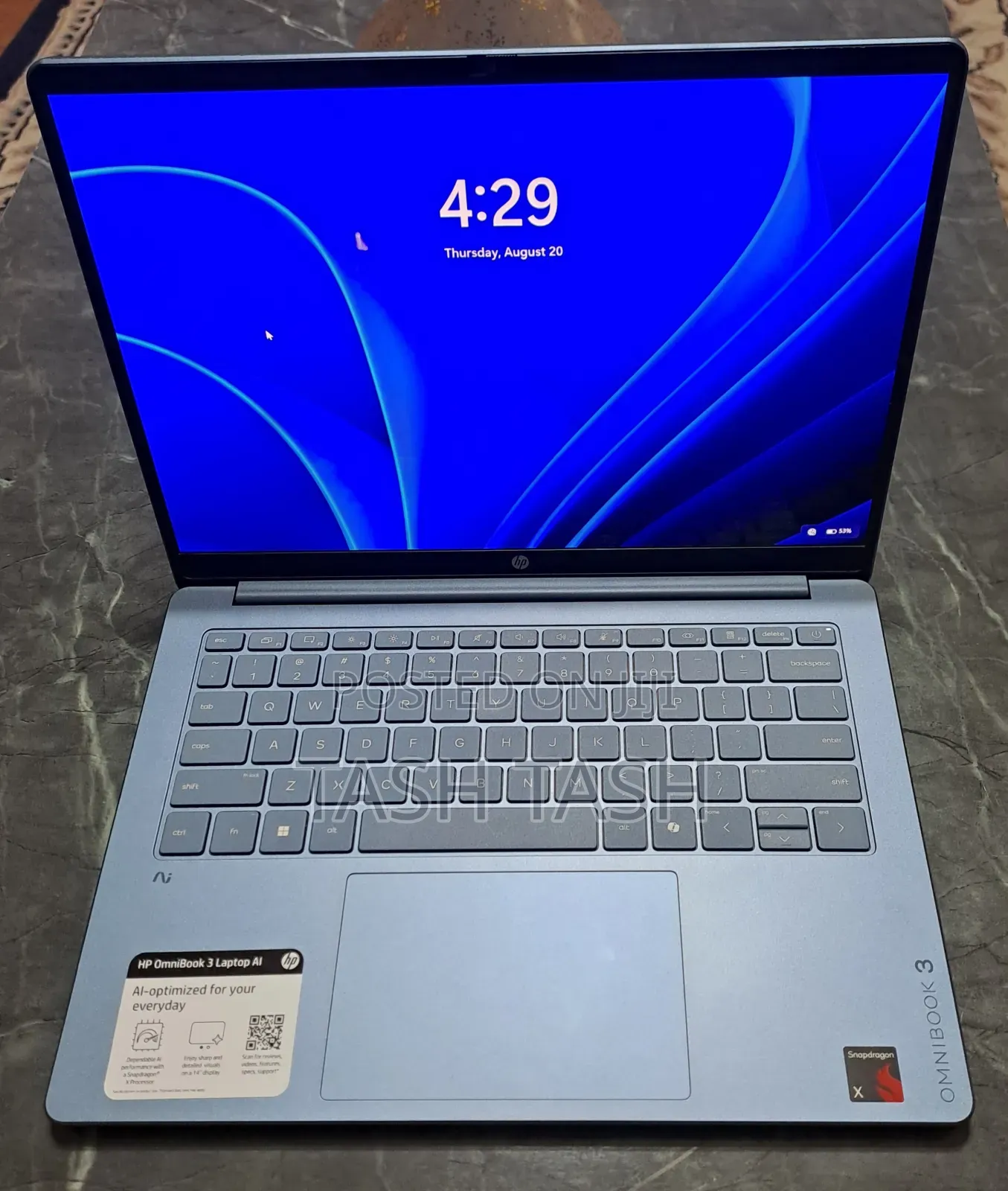 New Laptop HP 8GB Qualcomm Snapdragon X Elite SSD 256GB