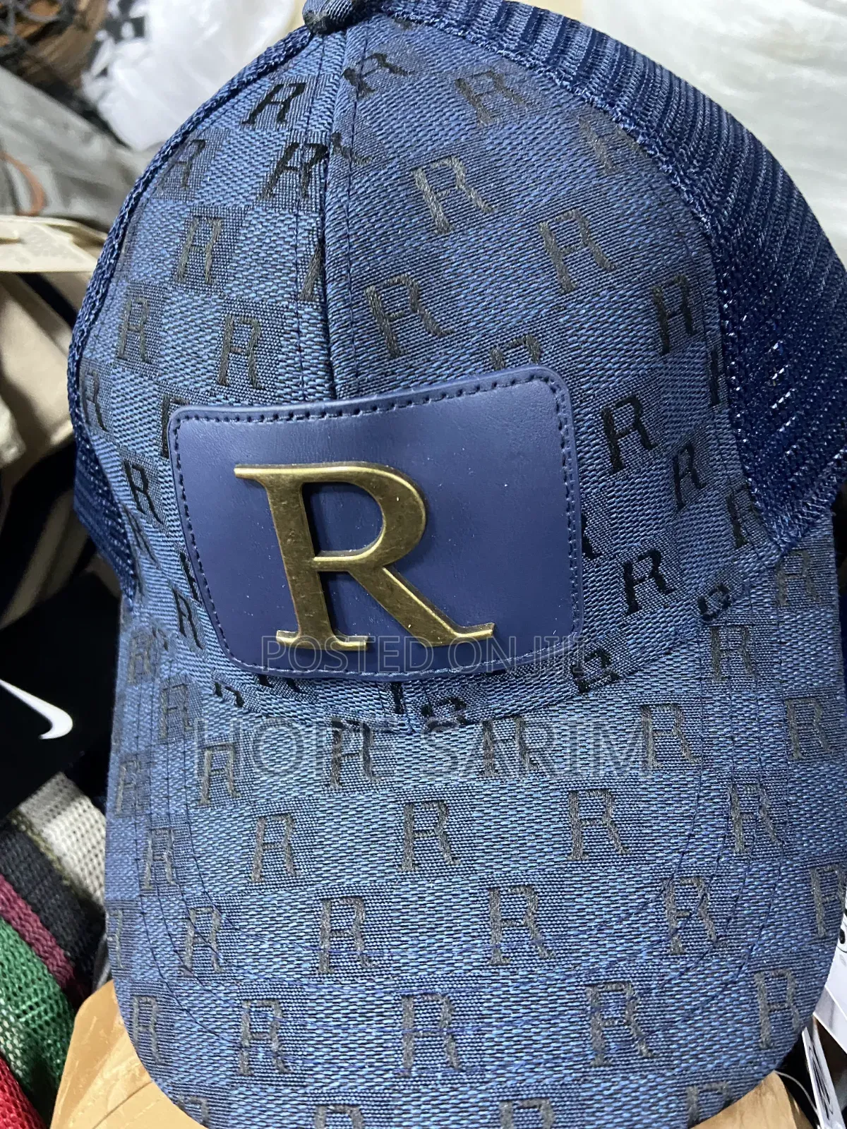 Monogram Gold Metal "R" Trucker Cap