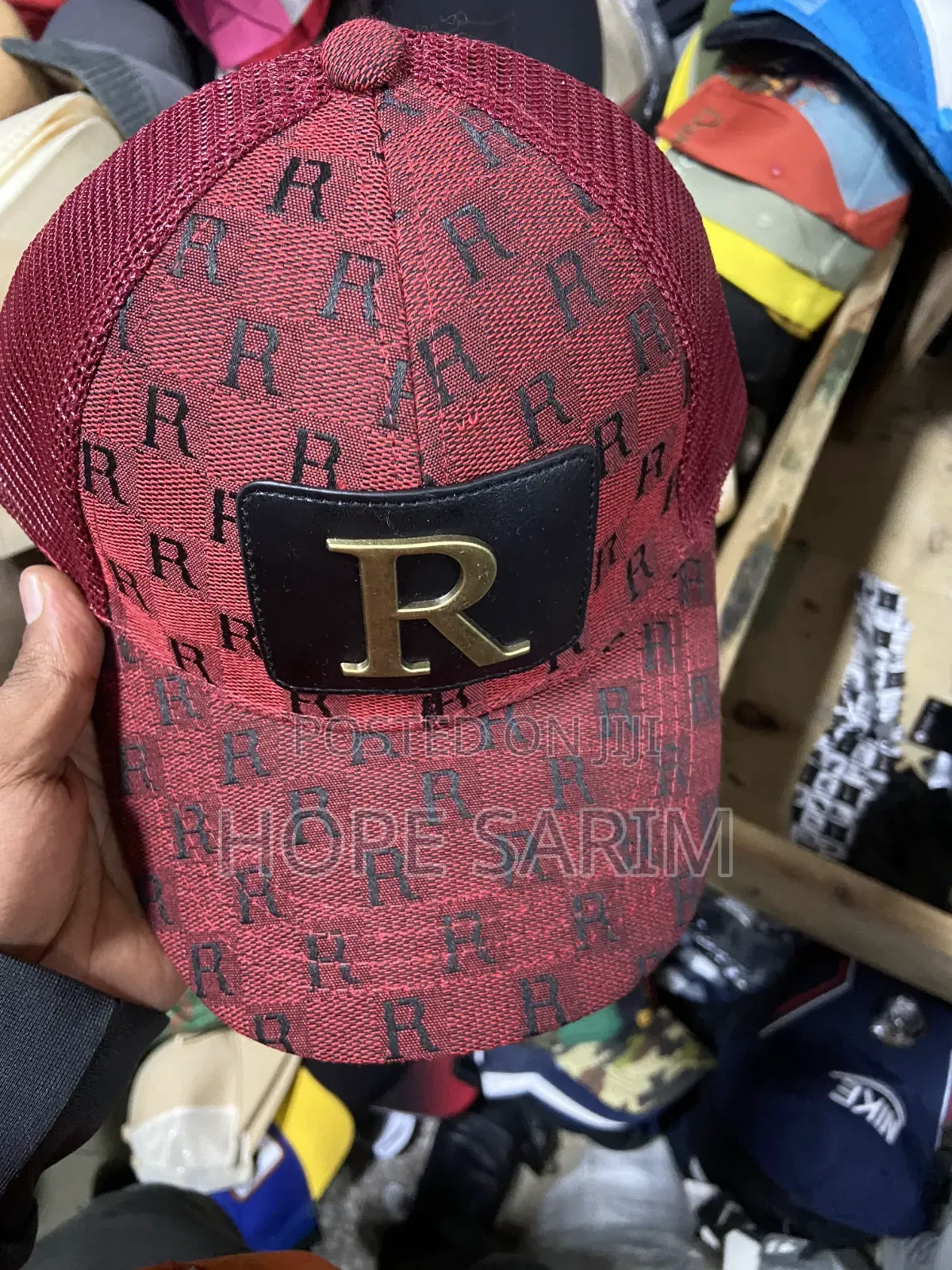 Monogram Gold Metal "R" Trucker Cap