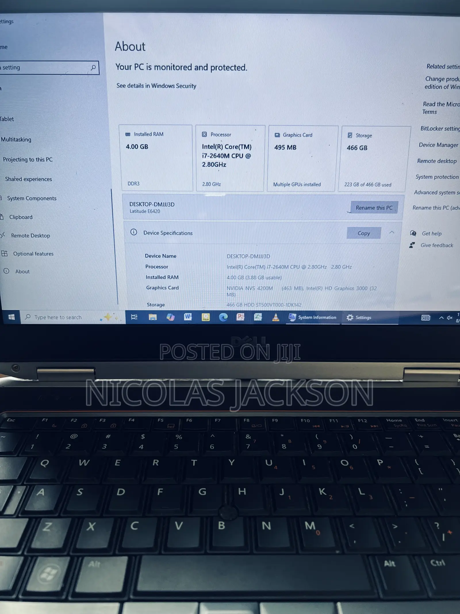 Laptop Dell Latitude E6420 4GB Intel Core i7 HDD 512GB