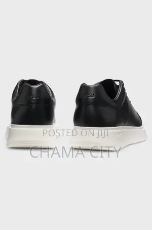 BOSS Men’s Black Leather Sneakers