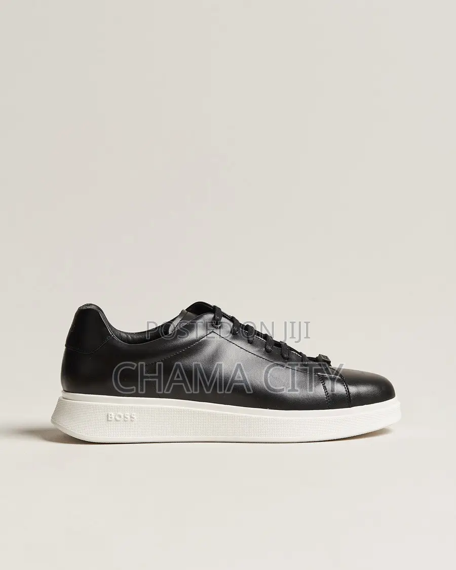 BOSS Men’s Black Leather Sneakers