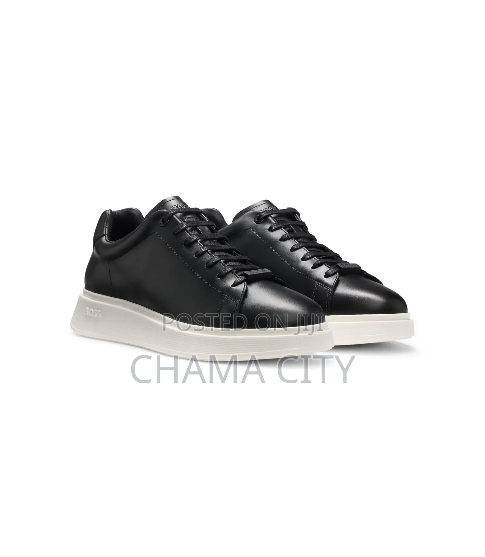 BOSS Men’s Black Leather Sneakers