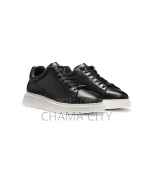 BOSS Men’s Black Leather Sneakers