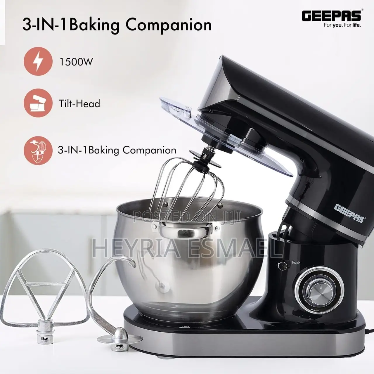 Geepas 1500W Stand Mixer With 8.5Liter