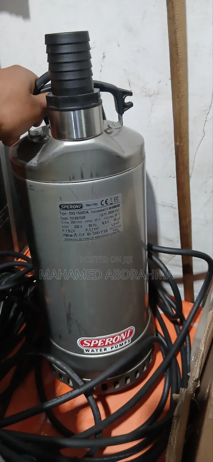 Speroni Italy Pump 1.1 Kw 1.5 HP
