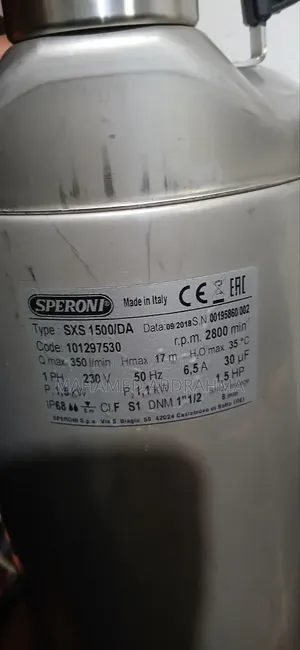 Speroni Italy Pump 1.1 Kw 1.5 HP