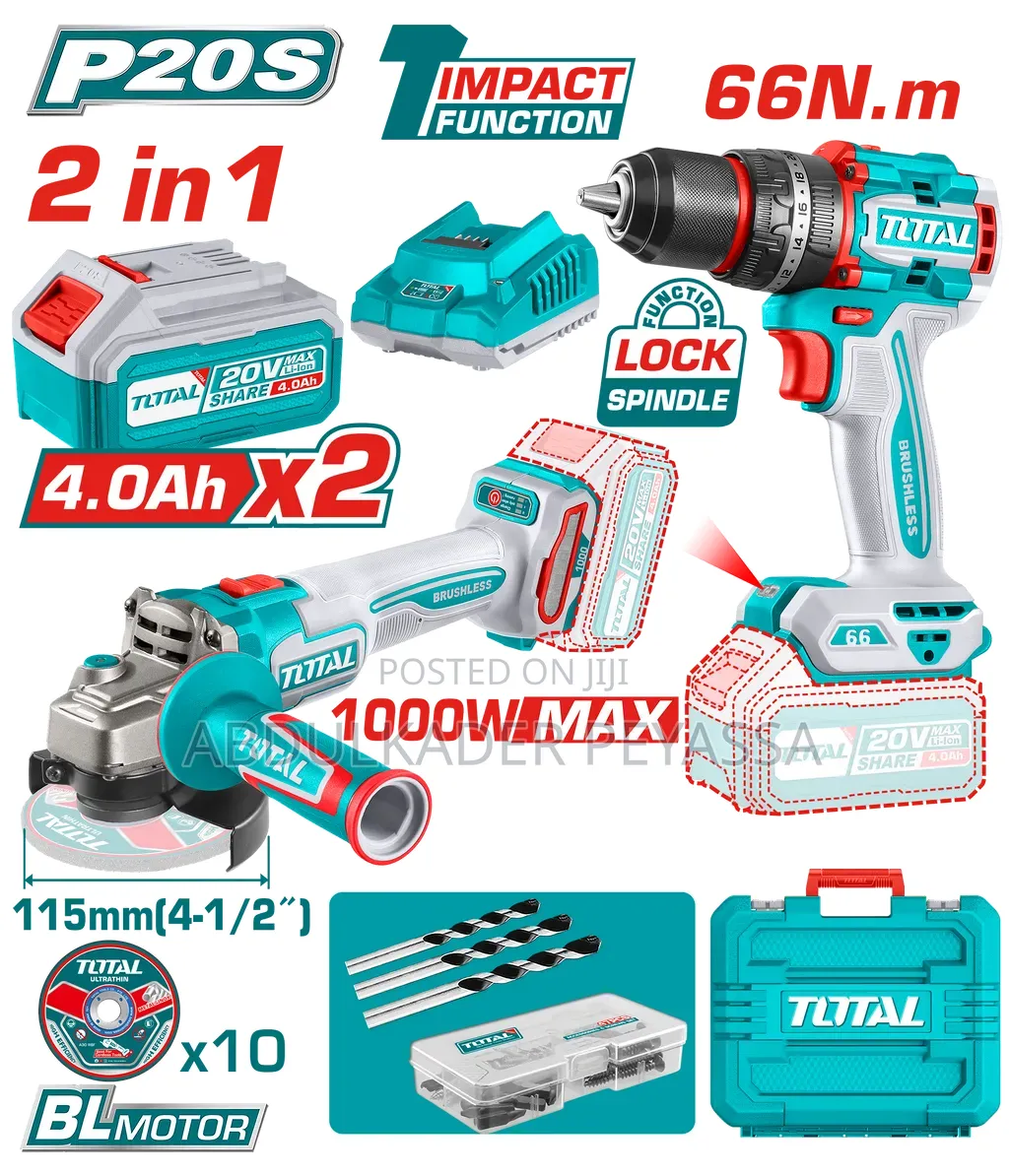 Total Chargible Drill 66nm With 165 PCS Accessories