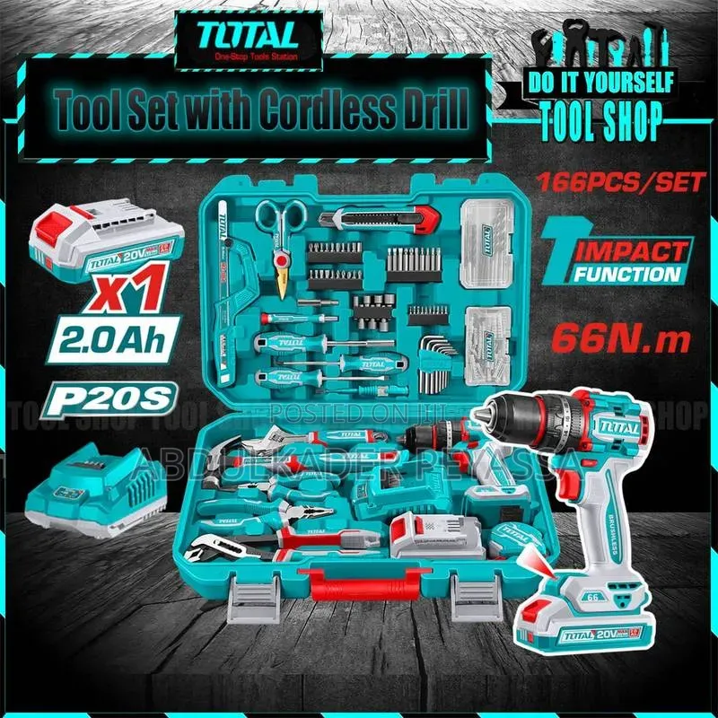 Total Chargible Drill 66nm With 165 PCS Accessories