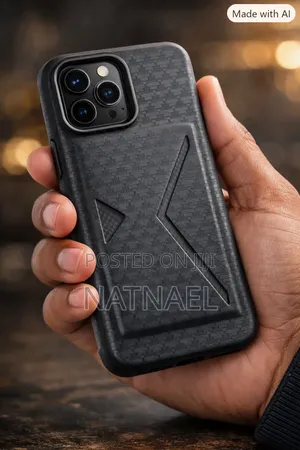 I Phone 17 Pro Max Lether Black Cover