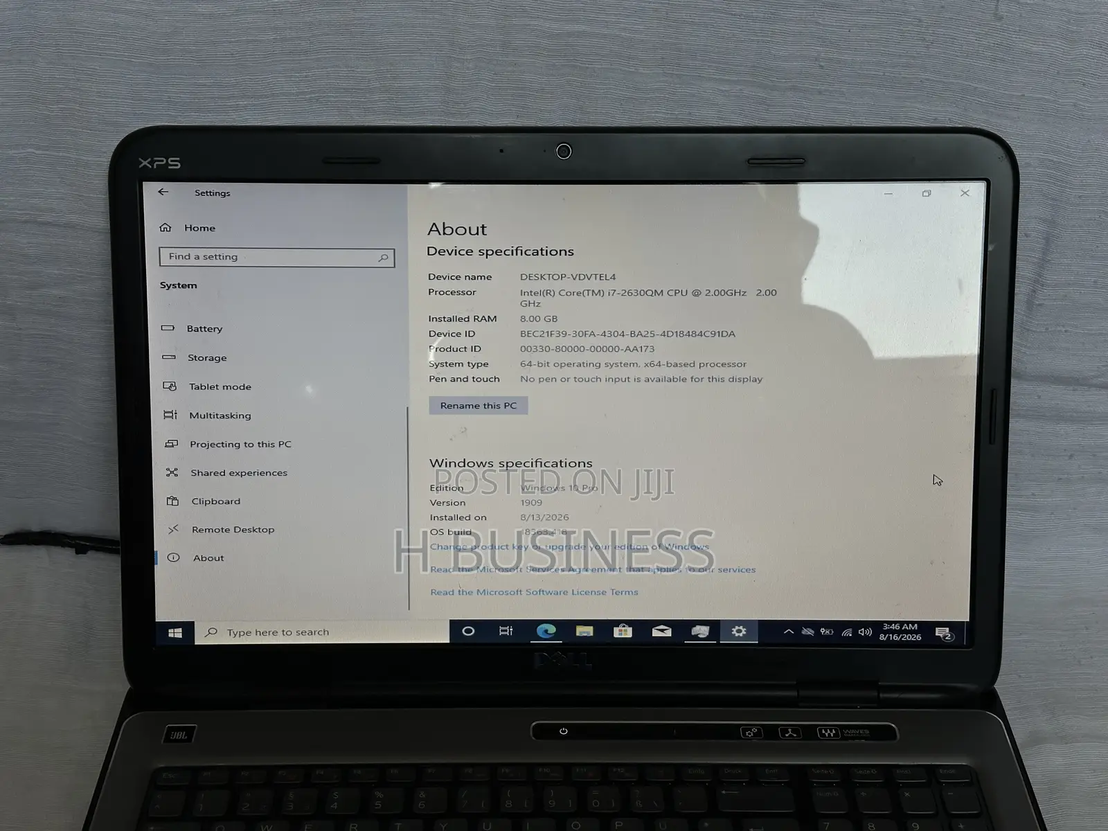 Laptop Dell XPS 13 8GB Intel Core i7 HDD 500GB