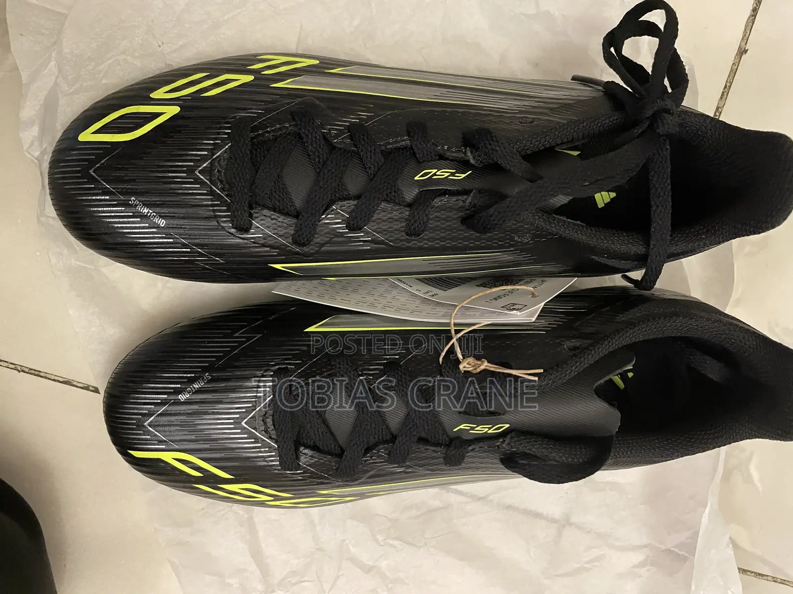 Adidas Football Boots – Black Neon Green